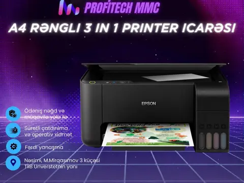 Rəngli printer icarəsi (3 in 1) — şəkil 1, Bakı