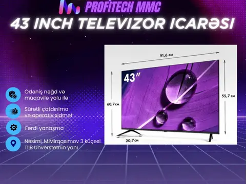 43 inch televizor icarəsi — şəkil 1, Bakı