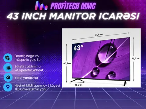 43 inch monitor icarəsi — şəkil 1, Bakı
