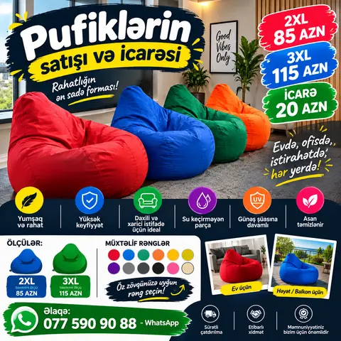 Pufiklərin günlük icarəsi — фото 1, Баку