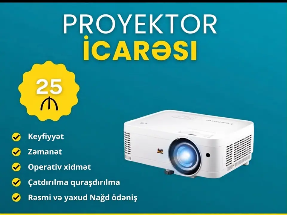 Proyektor icarəsi "Lumen 3000" — şəkil 1, Bakı