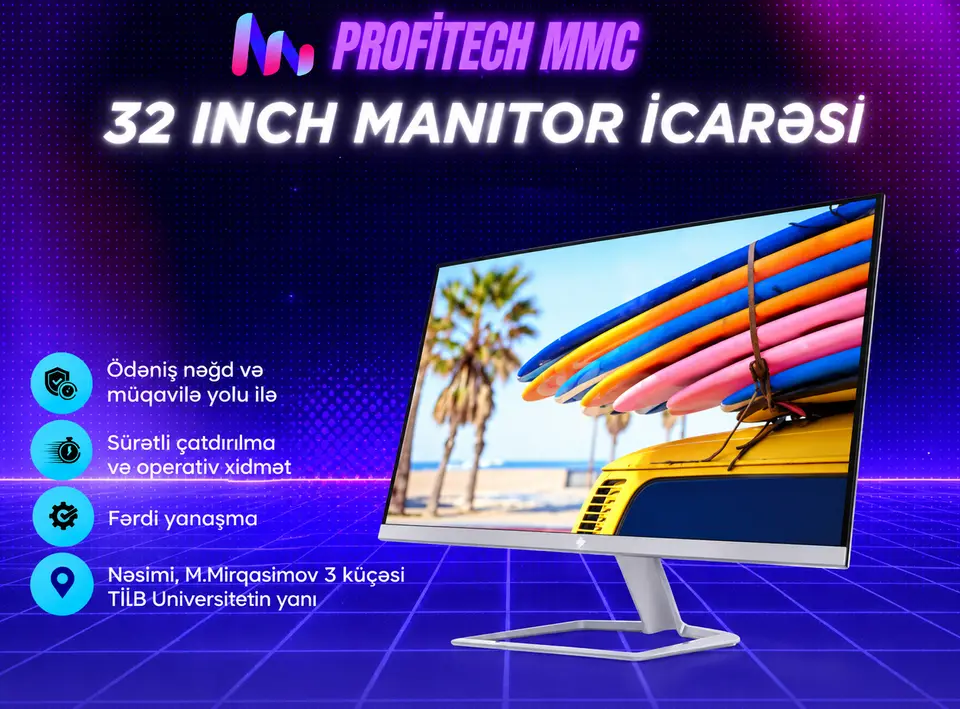 32 inch monitor icarəsi — şəkil 1, Bakı