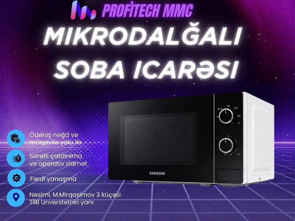 Mikrodalğalı soba icarəsi — şəkil 1, Bakı