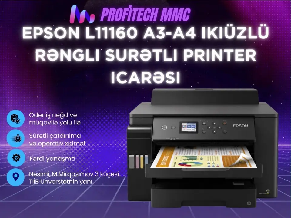 Epson L11160 A3-A4" printer icarəsi — şəkil 1, Bakı
